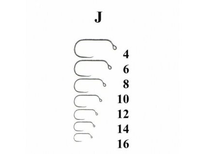 Muškárske háčiky jigové Knapek Fly Hooks J Jig Barbless (26pcs/package)