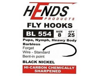 Hends BL554 Barbless Fly Hooks (25 Pack)