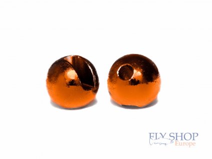 Tungstenové hlavičky FS Europe Slotted Tungsten Beads Normal Slot - Metallic Orange (10 Pack)