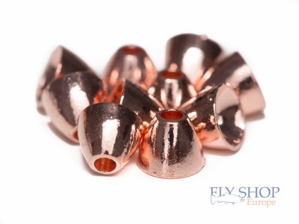 Tungstenové hlavičky kónické FS Europe Tungsten Cone Heads Copper 4x5mm (10 Pack)