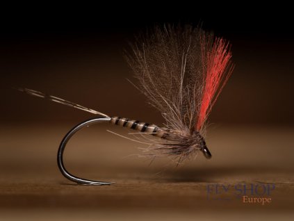 Suchá muška podenka Natural CDC Dun Orange Hot Spot