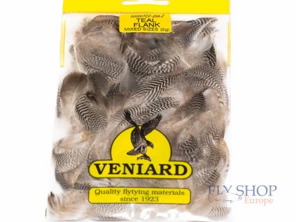 Perie kačka Veniard Teal Duck Flank Feathers (2g Pack)