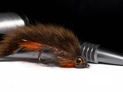 grey brown zonker streamer fly fse182