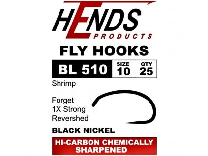 Muškárske háčiky Hends BL510 Barbless Fly Hooks (25 Pack)