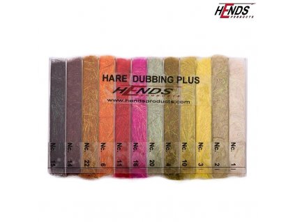 Dabing set zo zajaca Hends Hare Plus Dubbing Box Dark (12 Colours)