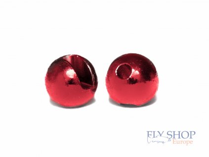 Tungstenové hlavičky FS Europe Slotted Tungsten Beads Normal Slot - Metallic Red (10 Pack)