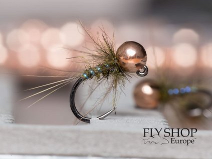 Jigová nymfa Squirrel Jig Nymph - Olive Small & Heavy