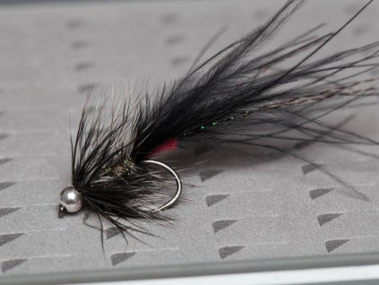 grizzly black marabou leech lake fly fse553