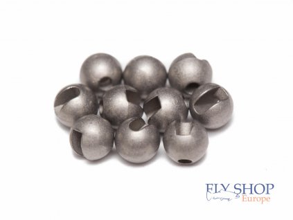 Tungstenové hlavičky FS Europe Slotted Tungsten Beads Normal Slot - Matt Nickel (10 Pack)