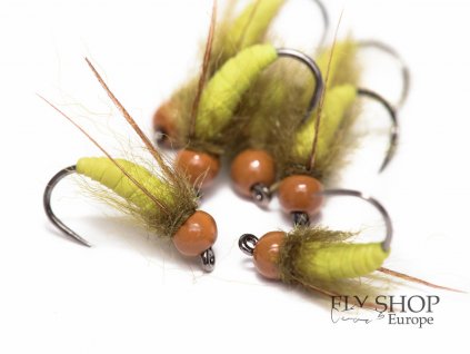 Caddis Pupa Nymph - Olive Green