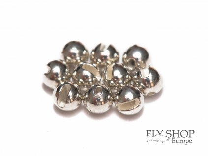 Tungstenové hlavičky FS Europe Slotted Tungsten PLUS Beads Small Slot - Silver (10 Pack)
