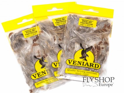Perie jarabica Veniard Partridge Grey Flank Feathers (1g Pack)