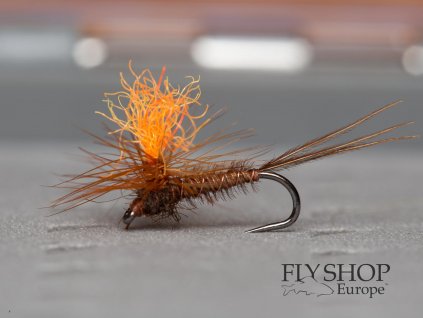 Suchá muška Parachute Pheasant Tail Orange Post