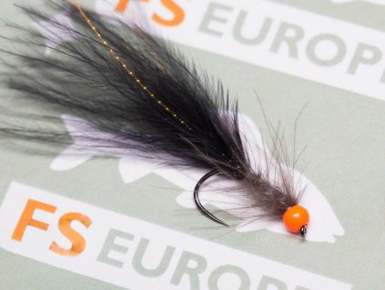 grey black egg sucking leech lake fly fse454