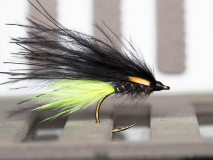 black chartreuse viva lure wet fly fse424