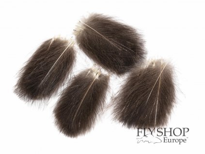 CDC perie Hand Selected Wild Duck Feathers - Natural Dark (25 Pack)