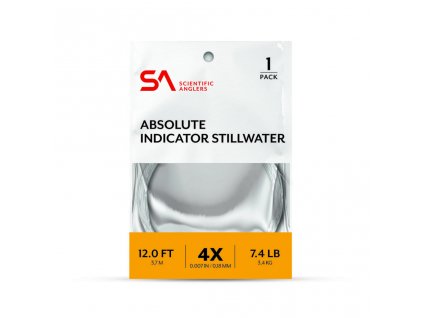 Muškársky nadväzec Scientific Anglers Absolute Indicator / Stillwater Leader 12ft, 4X