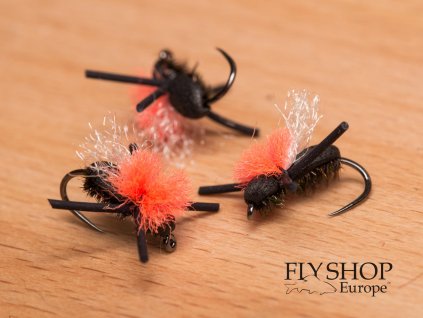 Suchá muška chrobák Foam Beetle - Orange Post