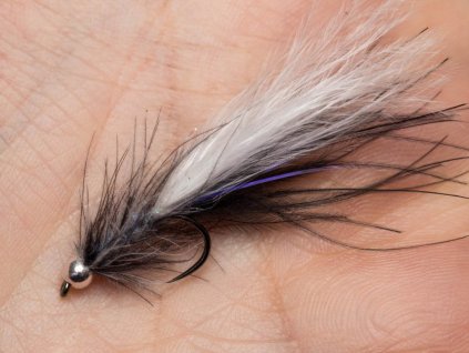 cdc marabou lure black widow barbless streamer fse423