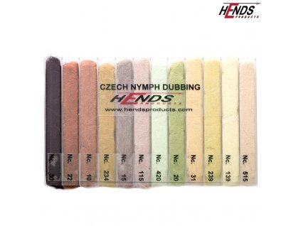 Hends Czech Nymph Dubbing Box Natural (12 Colours)