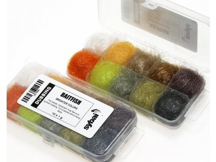 Sybai Baitfish Dubbing Box - 10 Bright Colours