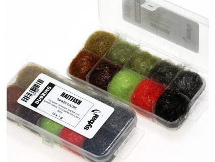 Sybai Baitfish Dubbing Box - 10 Dark Colours
