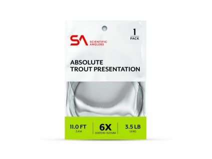 Muškársky nadväzec Scientific Anglers Absolute Trout Presentation Leader 11ft, 6X