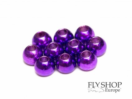Tungstenové hlavičky FS Europe Round Tungsten Beads - Deep Purple (10 Pack)