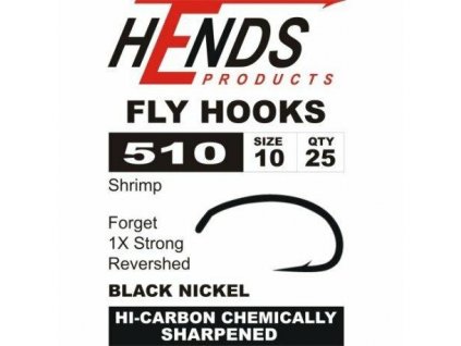 Muškárske háčiky Hends 510 Barbed Fly Hooks (25 Pack)