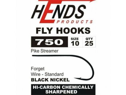 Muškárske háčiky Hends 750BN Pike Streamer Barbed Fly Hooks
