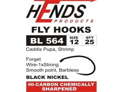 Muškárske háčiky Hends BL564 Barbless Fly Hooks (25 Pack)