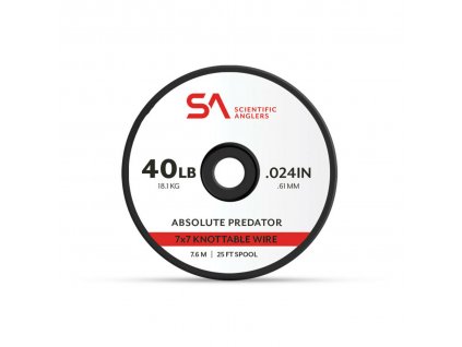 Oceľový drôt Scientific Anglers Absolute Predator 7x7 Knotable Wire 25lb