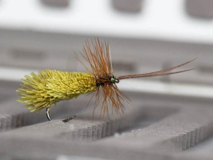 goddard sedge caddis dry fly light olive fse190