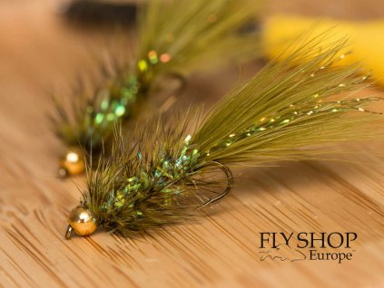 Crystal Olive Wooly Bugger Streamer BARBED