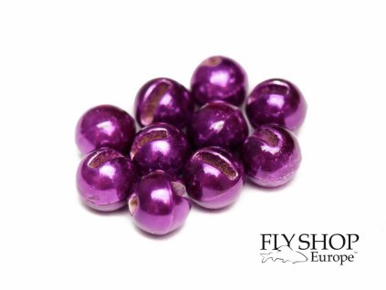 FS Europe Slotted Tungsten PLUS Beads Small Slot - Metallic Dark Purple (10 Pack)