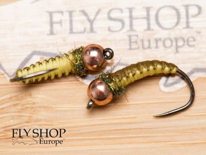 Nymfa 2Tone Woven Caddis Nymph - Yellow & Olive