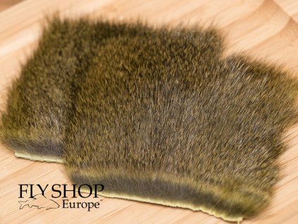 FS Europe Tanned Squirrel Skin Piece - Olive