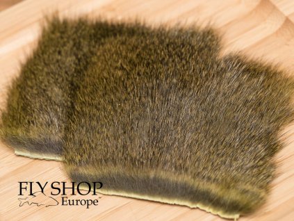 Srsť z veverice FS Europe Tanned Squirrel Skin Piece - Olive