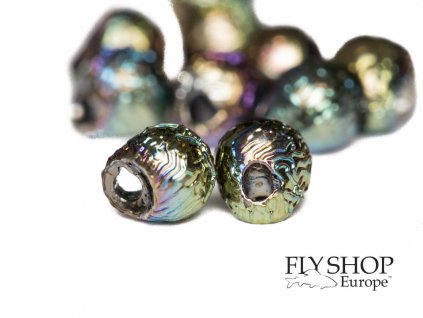FS Europe Jig Off Tungsten Beads - Sunny Peacock (10 Pack)