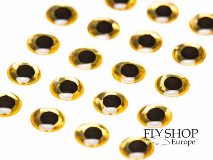 FS Europe Realistic 3D Eyes - Gold Black (20 Pack)
