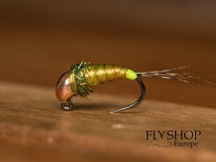 Jigová nymfa Tungsten Body Jig - Olive