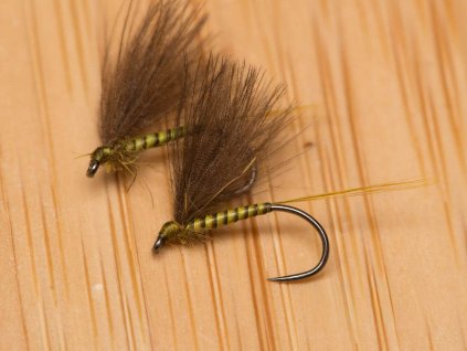 golden olive quill dun dry fly fse344