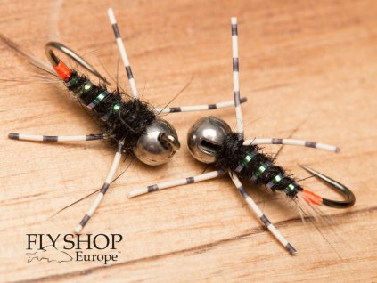 Jigová nymfa Sili Legs Stonefly Jig Nymph - Black
