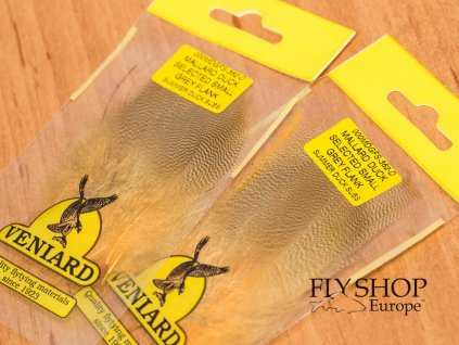 Veniard Mallard Duck Drake Grey Flank Premium Feathers - Summer Duck