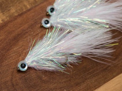 crystal white wooly bugger streamer fly fse289
