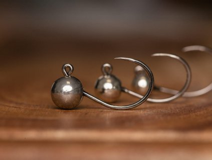 Jigové háčik Tungsten Head Wide Barbless Jig Hook - Nickel Bead