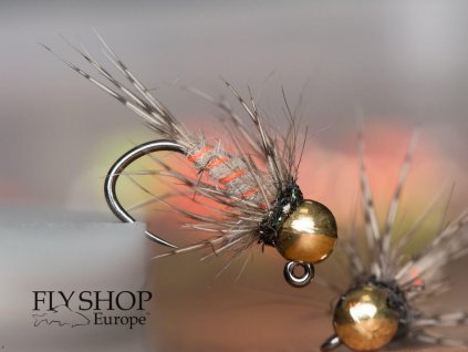 Thread Rib Hare's Ear Jig Nymph - Gold Bead