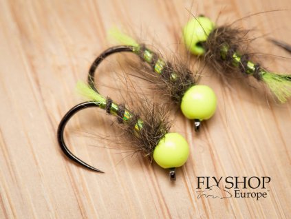 Jigová nymfa Heavy Chartreuse Rib Jig Nymph