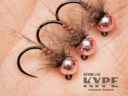 Jigová nymfa Thread Rib Hare's Ear Jig Nymph - Pink Bead