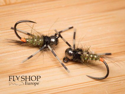 Jigová nymfa Sili Legs Stonefly Jig Nymph - Olive